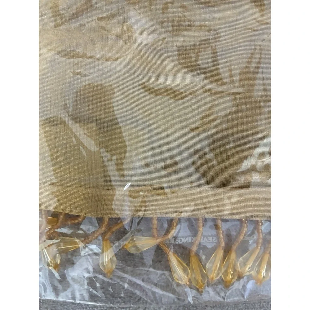 Joann Marie Designs Gift Bag Organza Tassels Beaded Sheer (2) Vintage NEW